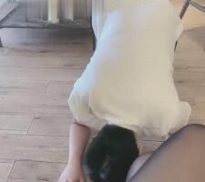 【欣欣S】黑丝棉袜小白鞋玩畜生 bf15738