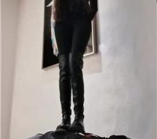 【皮皮】黑皮靴-全体重跳踩/狗舌刷脏鞋 bf39018