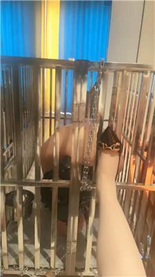 【梦溪】囚禁狗笼-高跟挑逗 JS250320-1