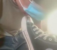 【莜莜】帆布鞋超臭棉袜羞辱狗 bf7289