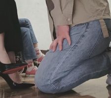 【阮芷大人】带妹妹入圈调-高跟+帆布鞋 bf11885