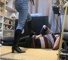 【冰诺】高跟长靴碾压踩老狗 JS240520-5